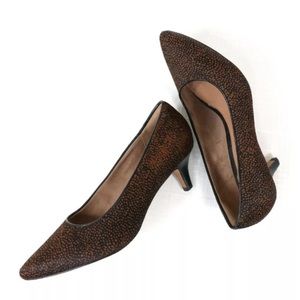 NWT Clarks Artisan Calf Hide Sage Copper Heel Pump